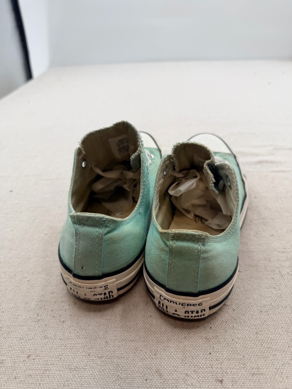 Converse Green and White High Top Sneakers - Picture 7 of 11